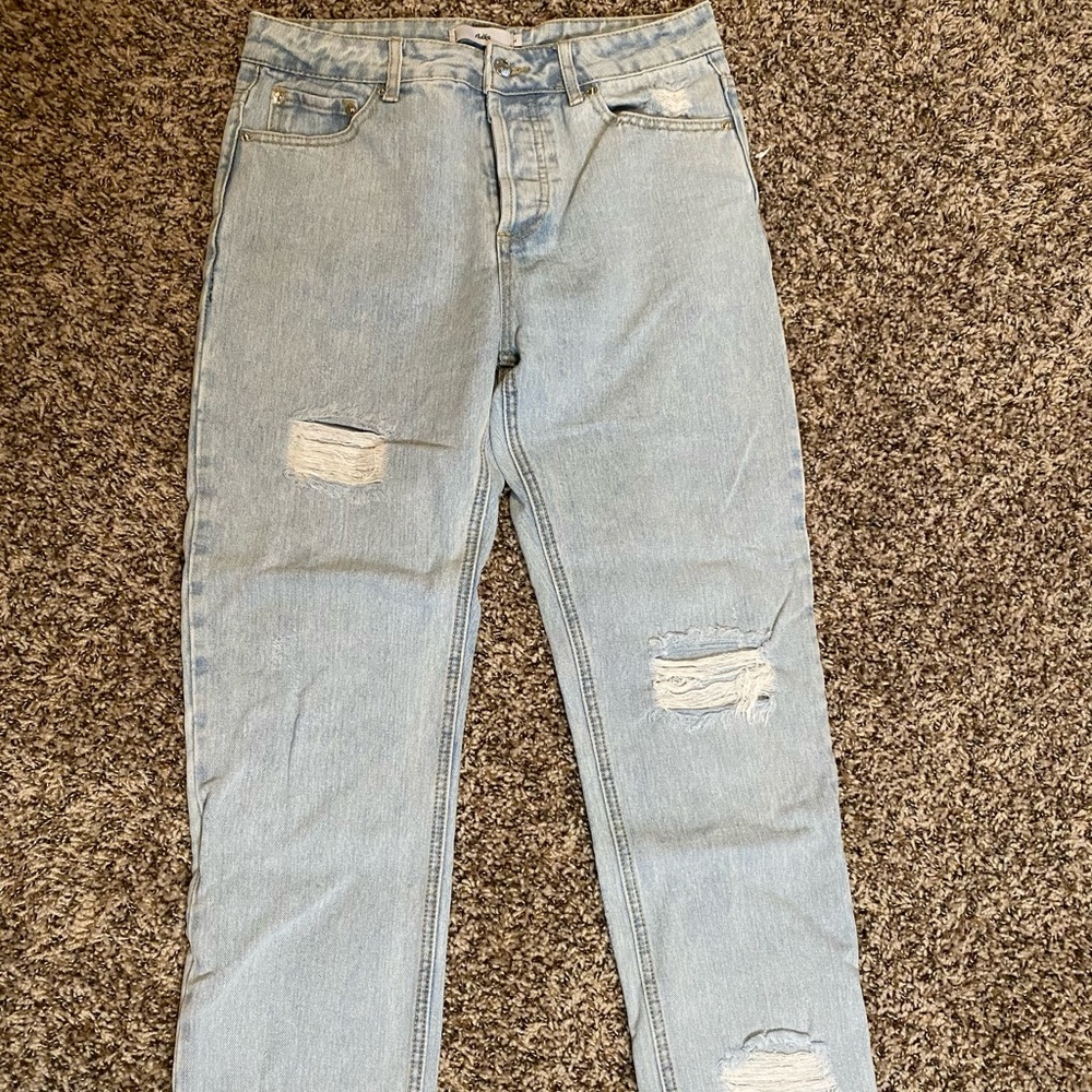ADIKA Straight Leg Jean with Cow Print Large